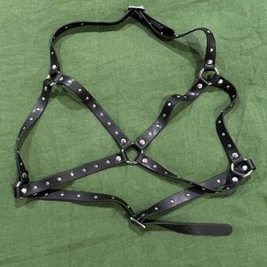Vegan leather Harness Bra by Parade x Zana Bayne